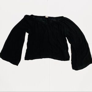 Hollister Black Off the Shoulder Peasant Blouse